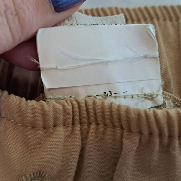 Marella Women's Monochrome Drawstring Trousers in Tan size Small - Picture 6 of 6